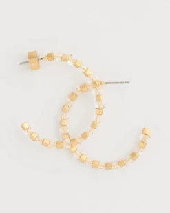 Sea Foam Hoop Earrings