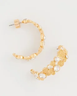 Sea Foam Hoop Earrings