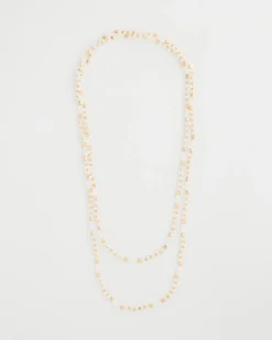 Sea Foam Long Single-Strand Necklace