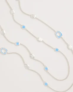 Sea Glass Inspired Charm Necklace