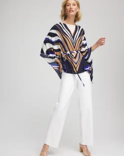 Seeded Pull-On Wide-Leg Jeans