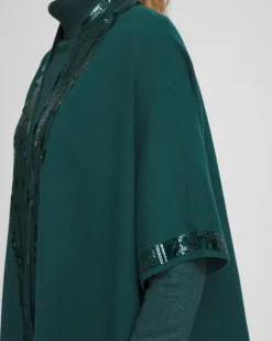 Sequin Placket Ruana