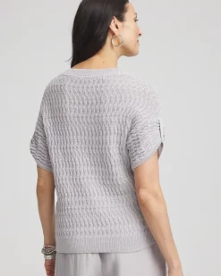 Sequin V-Neck Pullover Sweater