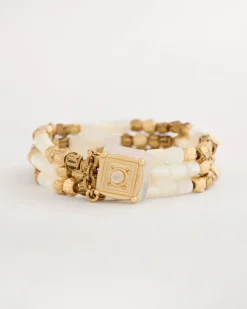 Set of 3 Pearl Treasure Stretch Bracelets