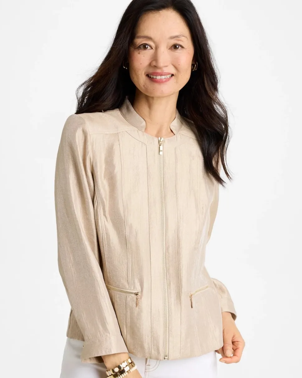 Sheen Stand Collar Jacket