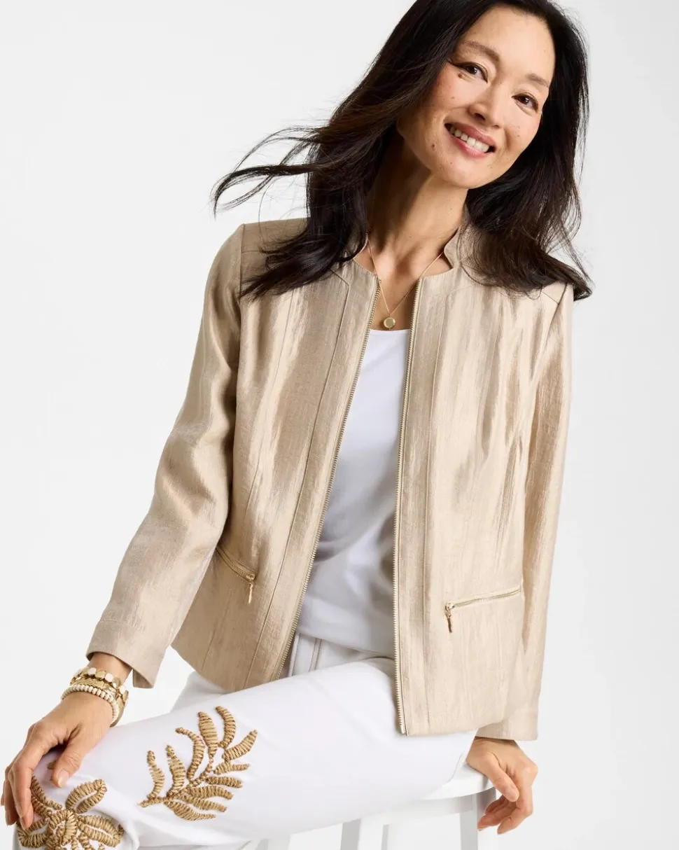 Sheen Stand Collar Jacket