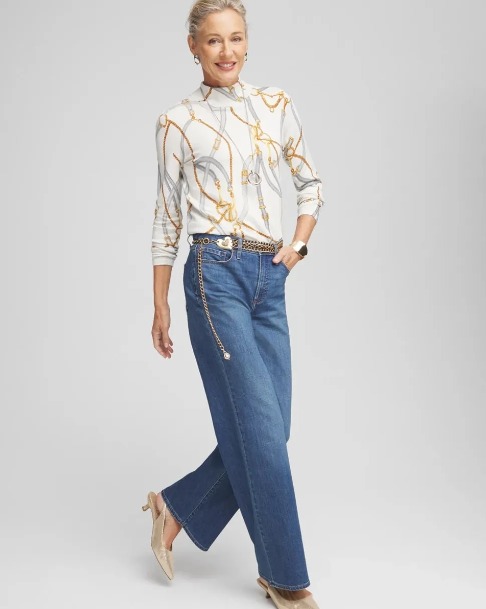 Shimmer Mockneck Pullover Sweater
