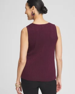 Shimmer Ribbed Sweater Tank