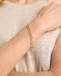Shiny Goldtone Novelty Charm Bracelet