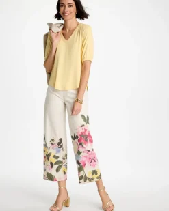 Shirred Elbow Sleeve Tee