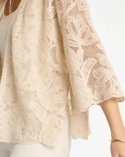 Short Crochet Lace Kimono