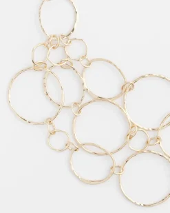 Short Goldtone Multi-Strand Link Necklace