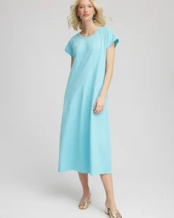 Short-Sleeved Maxi Dress