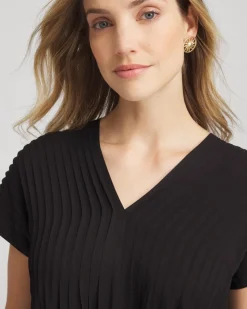 Silk-Twill Popover Midi Dress