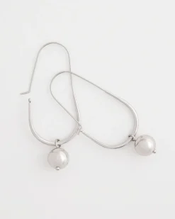 Silver Bead Threader Earrings