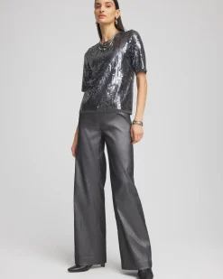 Silver Brigitte Wide Leg Pants