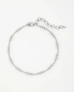 Silvertone Beaded Necklace