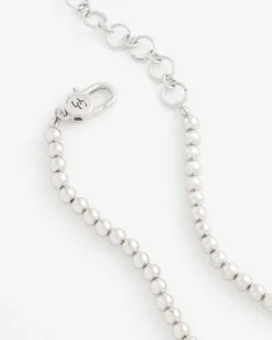 Silvertone Beaded Necklace