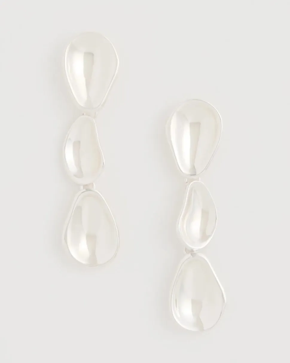 Silvertone Linear Drop Earrings