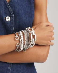 Silvertone Stretch Bracelet