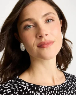 Silvertone Stud Clip-On Earrings