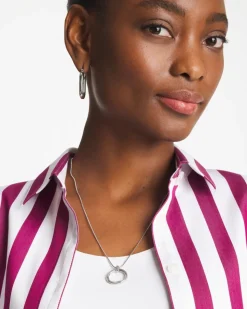 Silver Triple Pendant Necklace