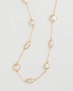 Siren Faux Pearl Long Necklace