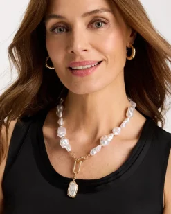 Siren Faux Pearl Y-Necklace