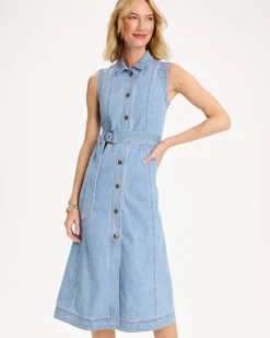 Sleeveless Denim Dress