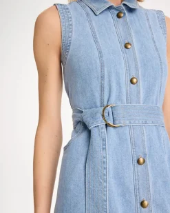 Sleeveless Denim Dress