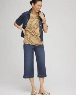 Sleeveless Ruffle-Appliqué Tank Top