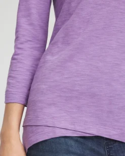 3/4 Sleeve Overlap Tunic