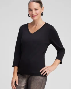 3/4 Sleeve V-Neck Tee