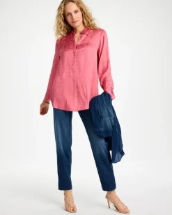 Slim Tapered Ankle Knit Denim