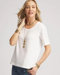 Slub Scoop Neck Tee