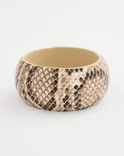Snake Textured Rounded Bangle