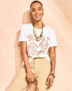 Soft-Stretch Cotton Applique Tee