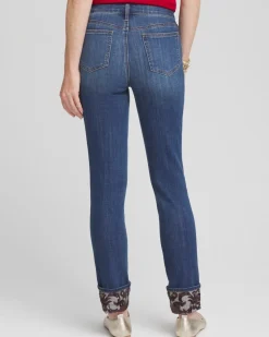 So Slimming® Girlfriend Sequin Cuff Ankle Jeans