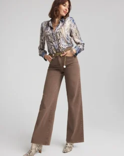 So Slimming® High Rise Wide Leg Jeans