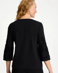 Soutache Elbow Sleeve Tee