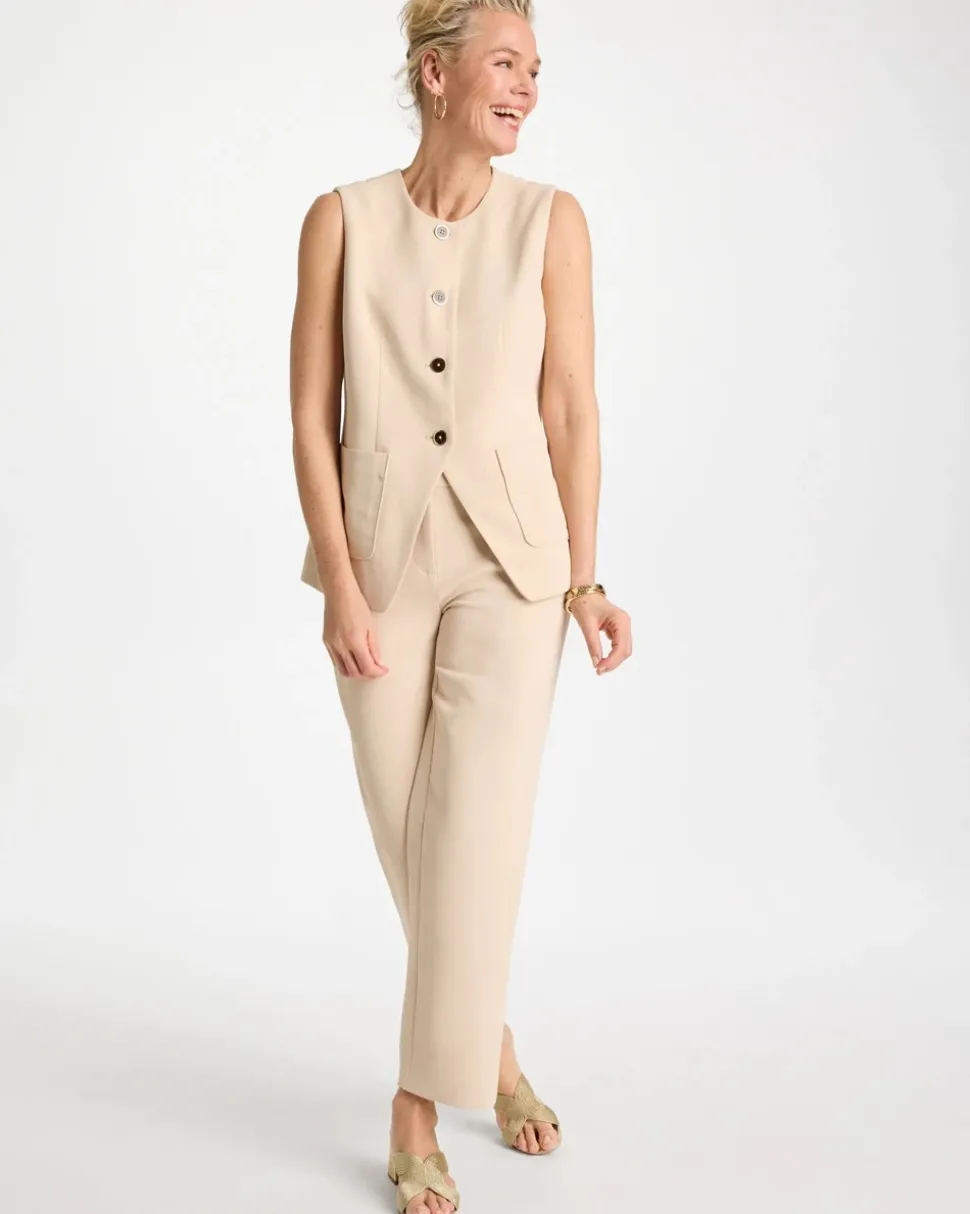 Split Hem Crepe Vest