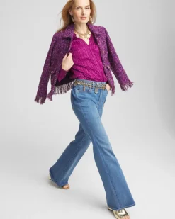 Split Neck Crinkle Blouse