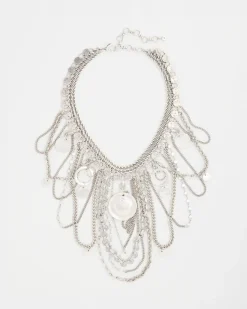 Statement Charm Bib Necklace