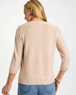 Stitchy Sequin V-Neck Cardigan