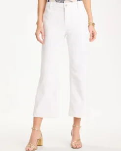 Straight Crop White Trouser Jeans