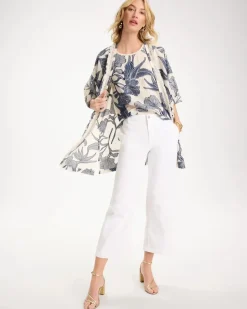 Straight Crop White Trouser Jeans