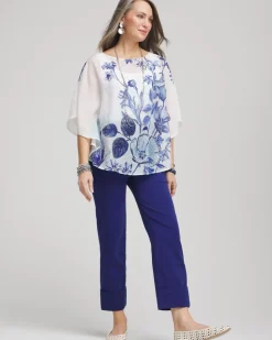 Stretch Sateen Cropped Pants