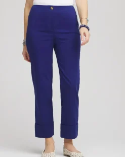 Stretch Sateen Cropped Pants