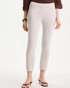 Striped Brigitte™ Slim Pull-On Crop Pant