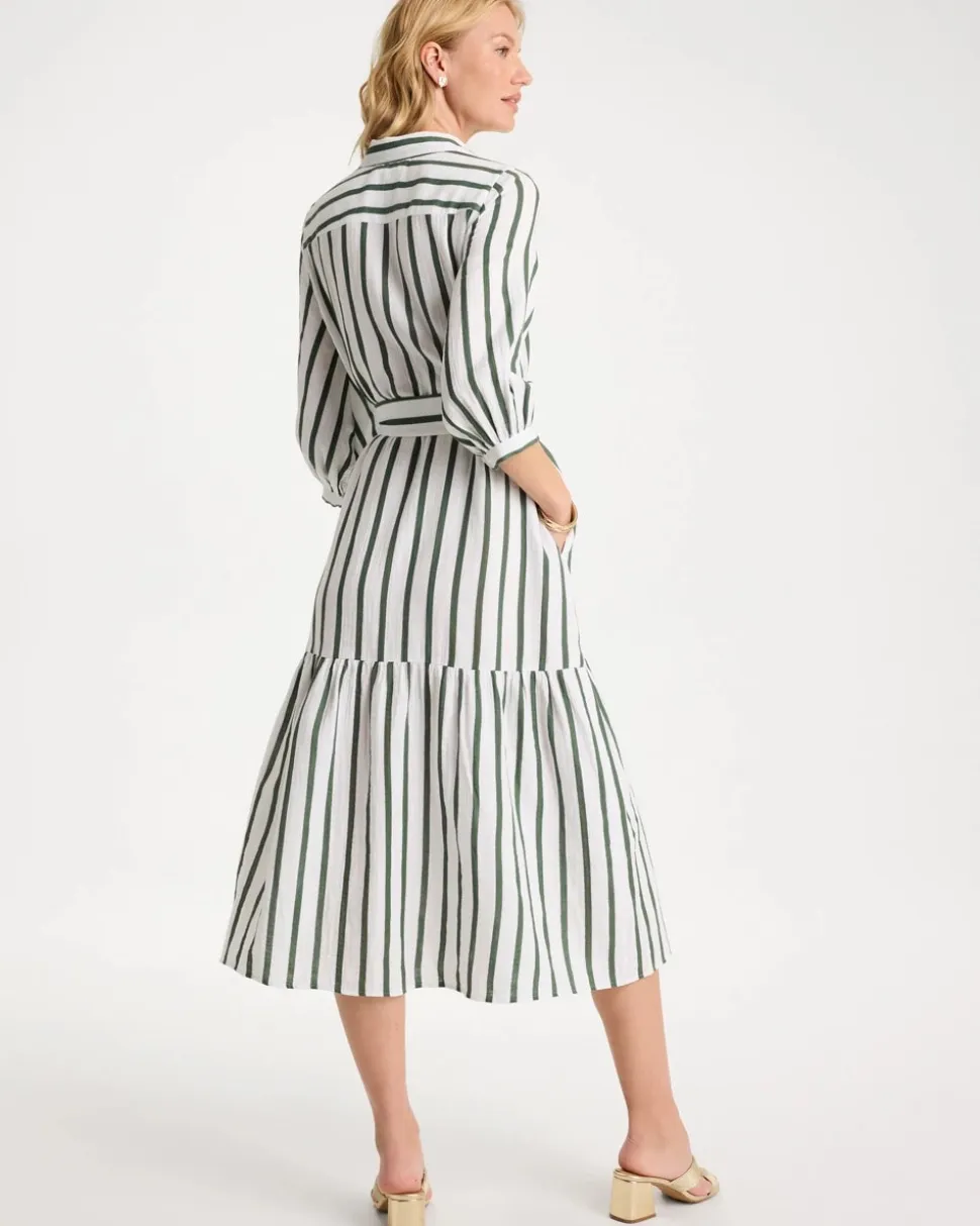 Striped Cotton-Gauze Shirtdress